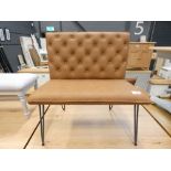Industrial Tan 90cm Studded Back Bench (34)