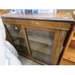 Glazed Victorian double door bookcase