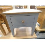 Malvern Shaker Grey Painted Oak Lamp Table With Drawer (48)