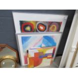 5 abstract Kandinsky and other prints