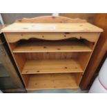 5251 Pine open fronted bookcase