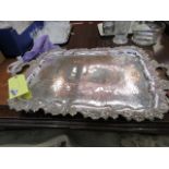 5030 - A large silver plated serving tray