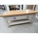 Chester Grey Painted Oak Coffee Table With Drawers (11)