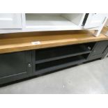 Hampshire Blue Painted Oak Extra Large TV Unit (19)