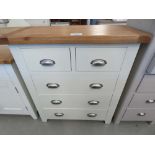 Hampshire Ivory Painted Oak 2 Over 3 Chest (45)