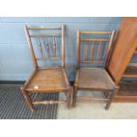 5255 2 elm seated provincial dining chairs