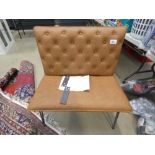 Industrial Tan 90cm Studded Back Bench (33)