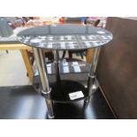 5045 - A glazed circular 2 tier side table