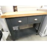 Hampshire Blue Painted Oak Hall Table (5)