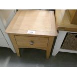 Malvern Shaker Oak Square Lamp Table With Drawer (11)