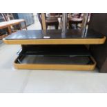 5332 - A glazed 2 tier TV stand