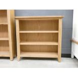 Rustic Oak Small Wide Bookcase (4)