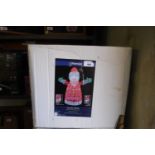 Boxed pre lit acrylic Santa Claus