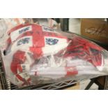 Bag of England car flags and England hats