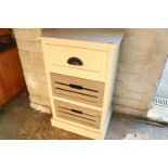 (2032) Modern white 3 drawer bedside