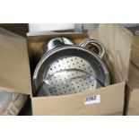 3 stainless steel pots (used)