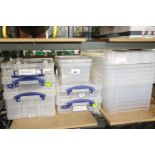 Large quantity of storage boxes