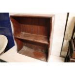 (2119) Mahogany open front bookcase/ dresser top