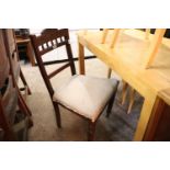 (2112) Single wooden framed dining chair