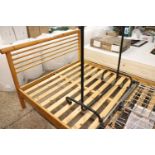 Pine double bed frame