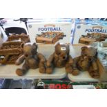 3 teddy bear style door stops