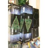 6 fibre optic Christmas trees, 60cm (h)