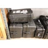 3 large music travel cases, no handles