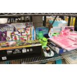 (2456) Shelf of childrens toys incl. Nerf guns, Marblemania, Machine Makers, etc.