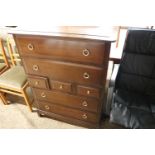 (2128) Stag mahogany effect multi drawer bedroom chest