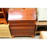 Yew 4 drawer writing bureau