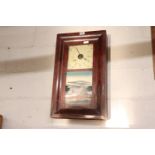 Mahogany cased American style wall clock