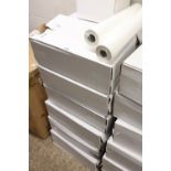 6 boxes containing 6 rolls of PE coated examination drapes, 50m x 50cm