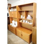 Mid century Danish teak pair of wall units