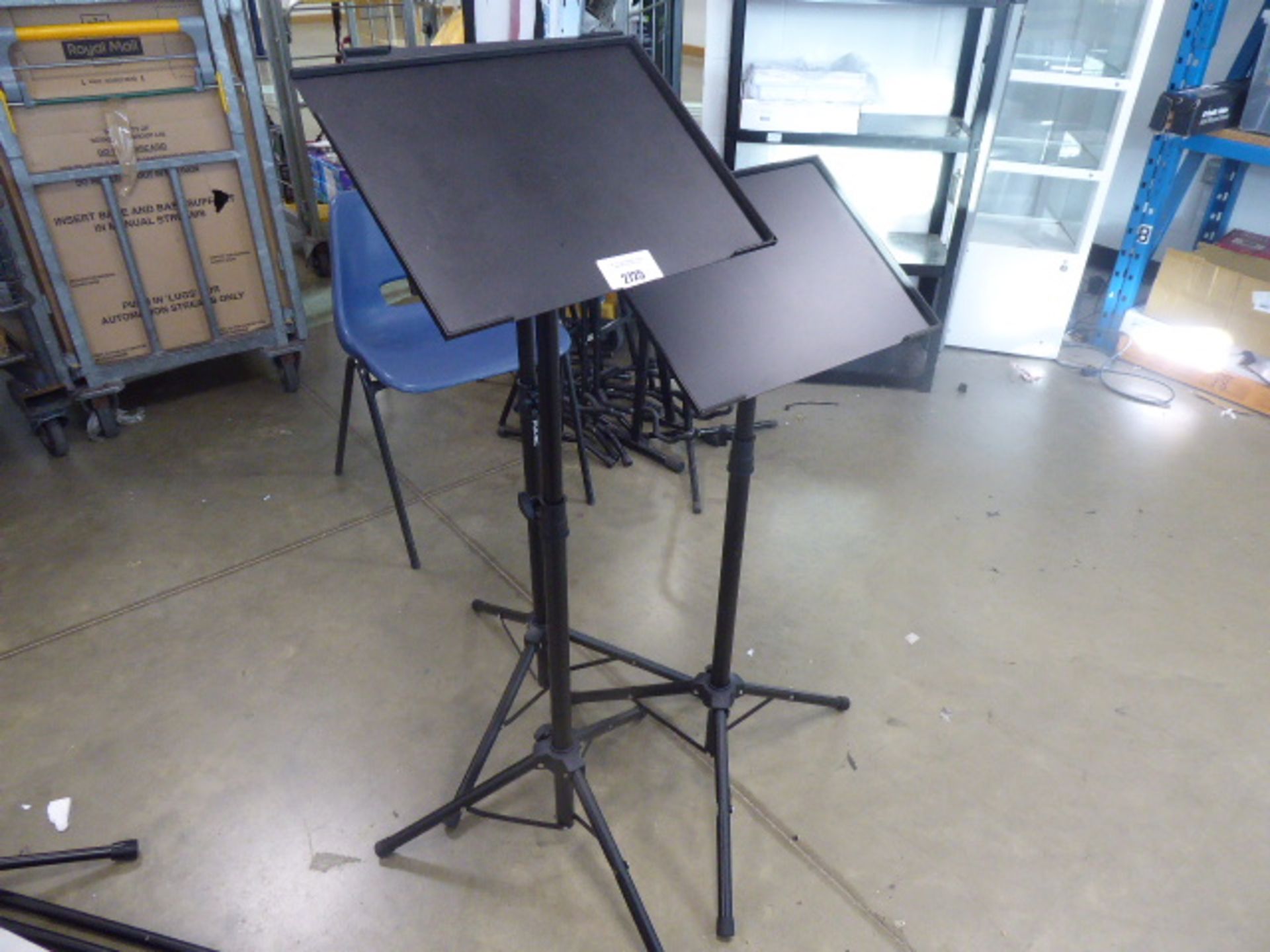Three projector music stands