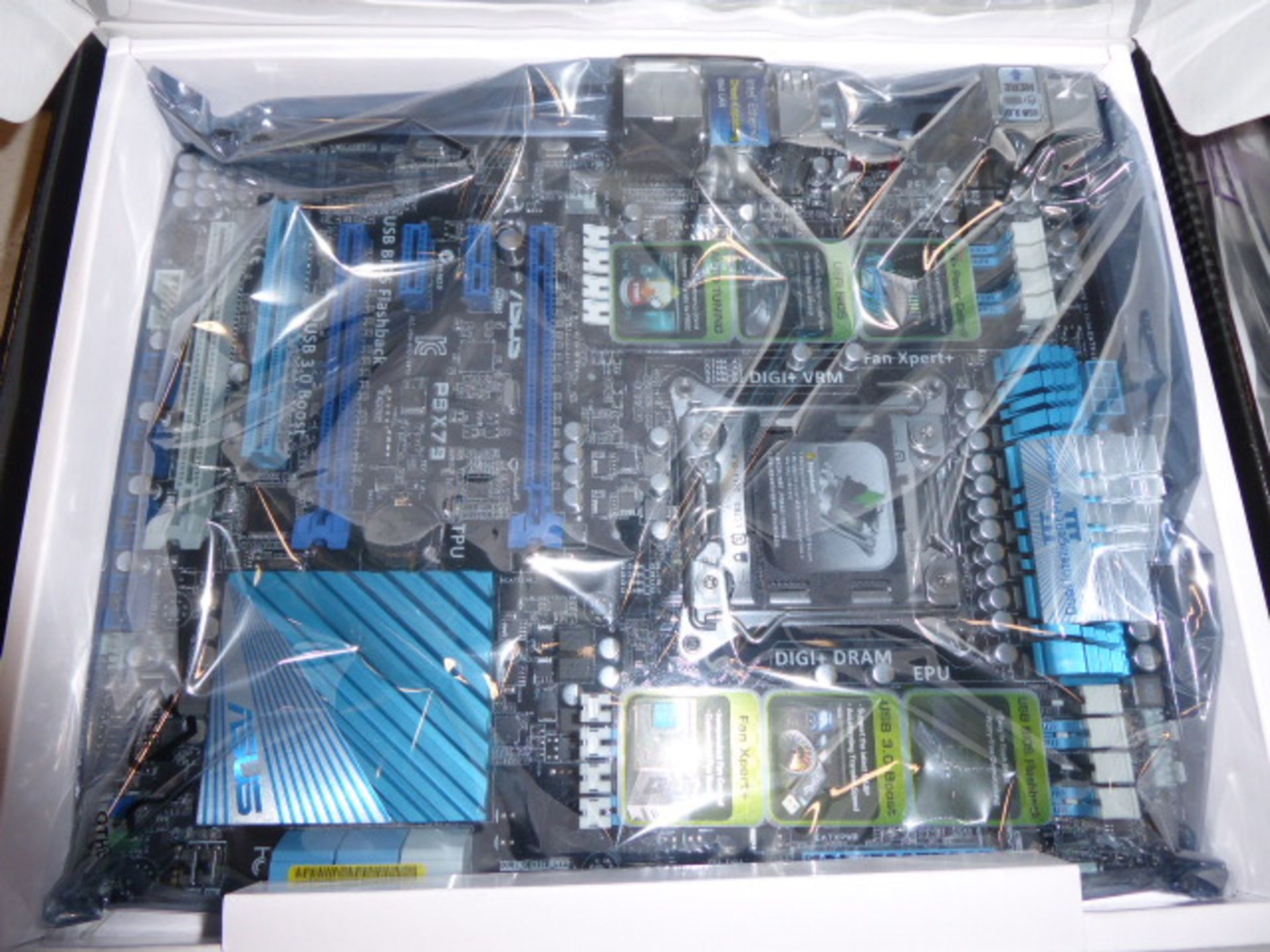 Asus P9X79 motherboard with box missing IO shield