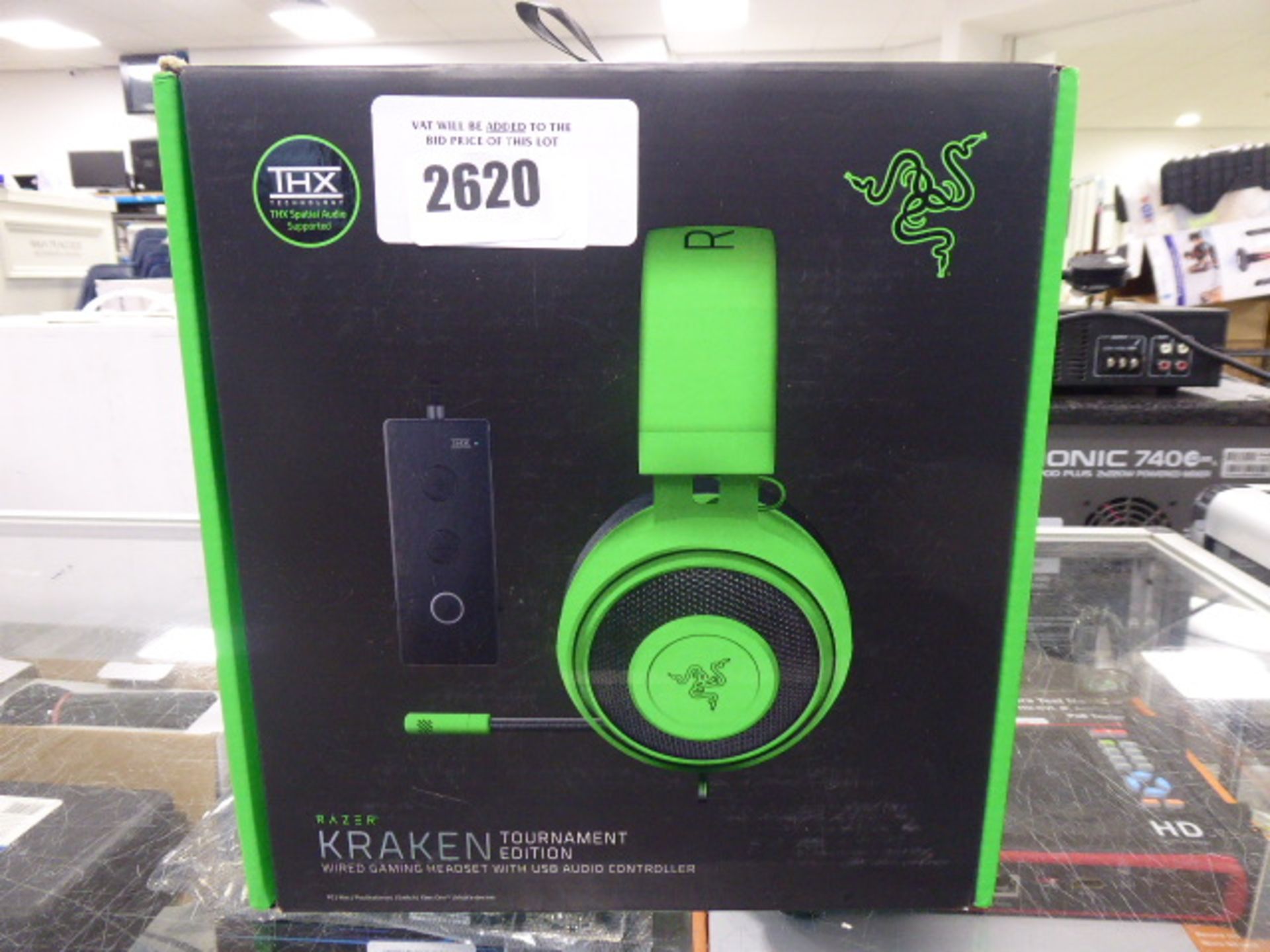 2164 Razer Kraken gaming headset with damaged mic input cable