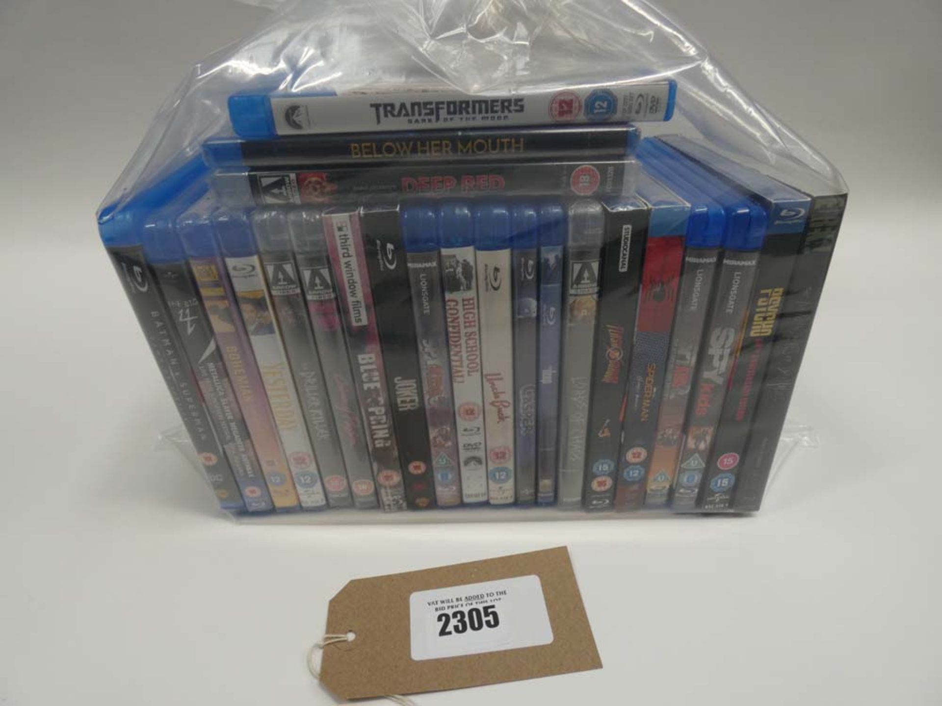 Quantity of various DVD and Blu-Ray films