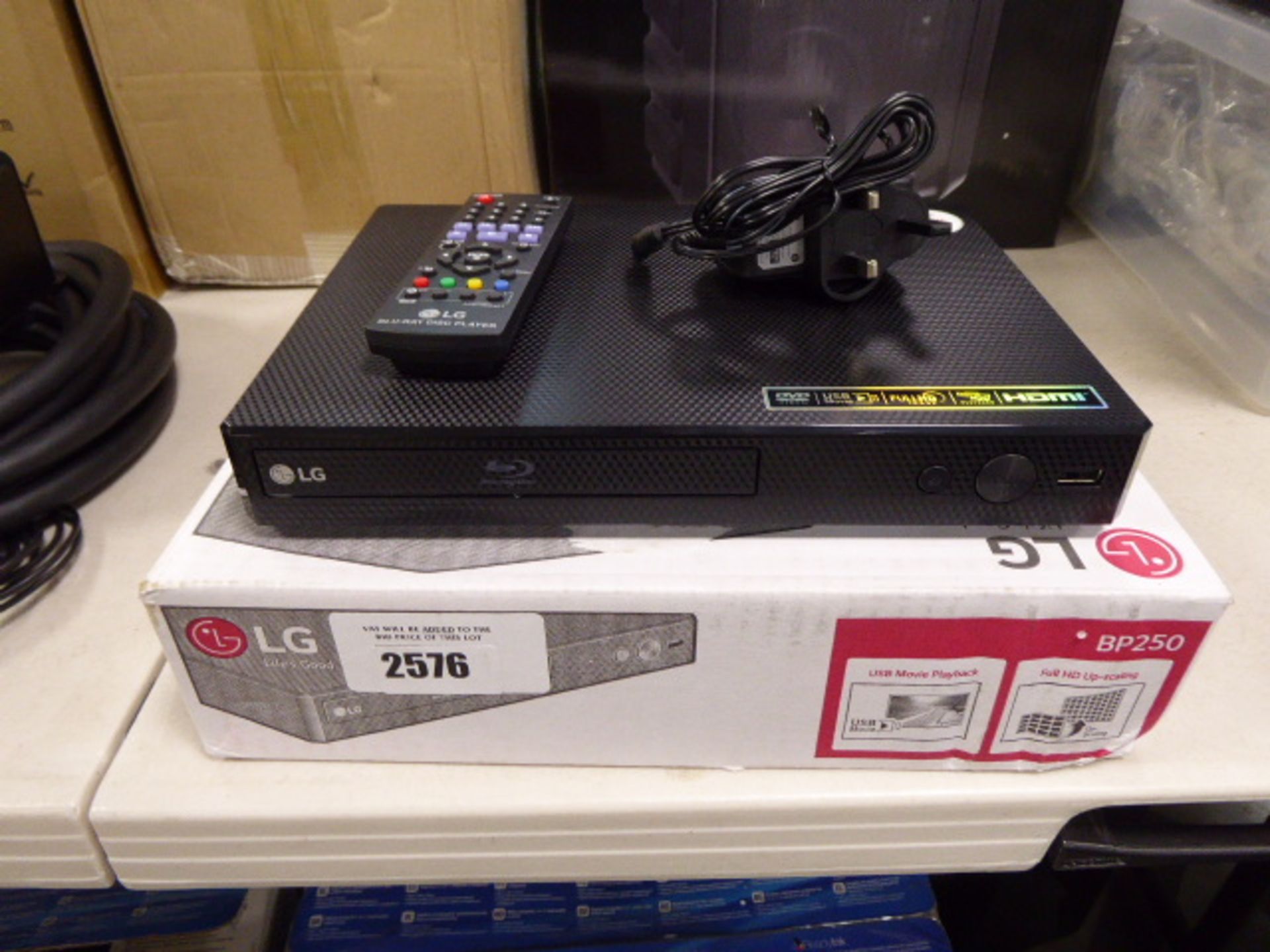 LGB250 blue ray disc DVD player unit in box