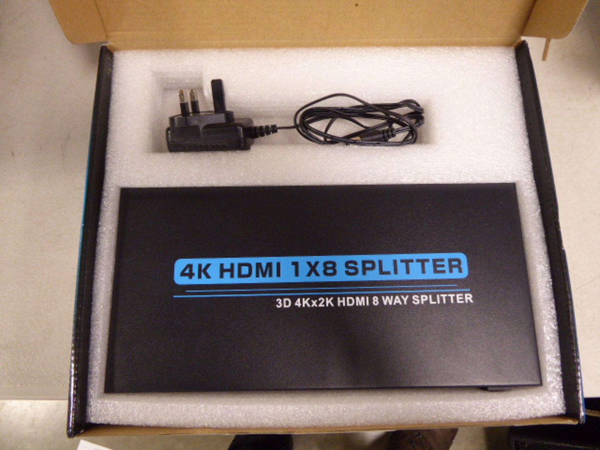 2 HDMI Matrix series splitter kits to include a 6x2 matrix splitter and a 1x8 HDMI splitter boxed - Image 2 of 2