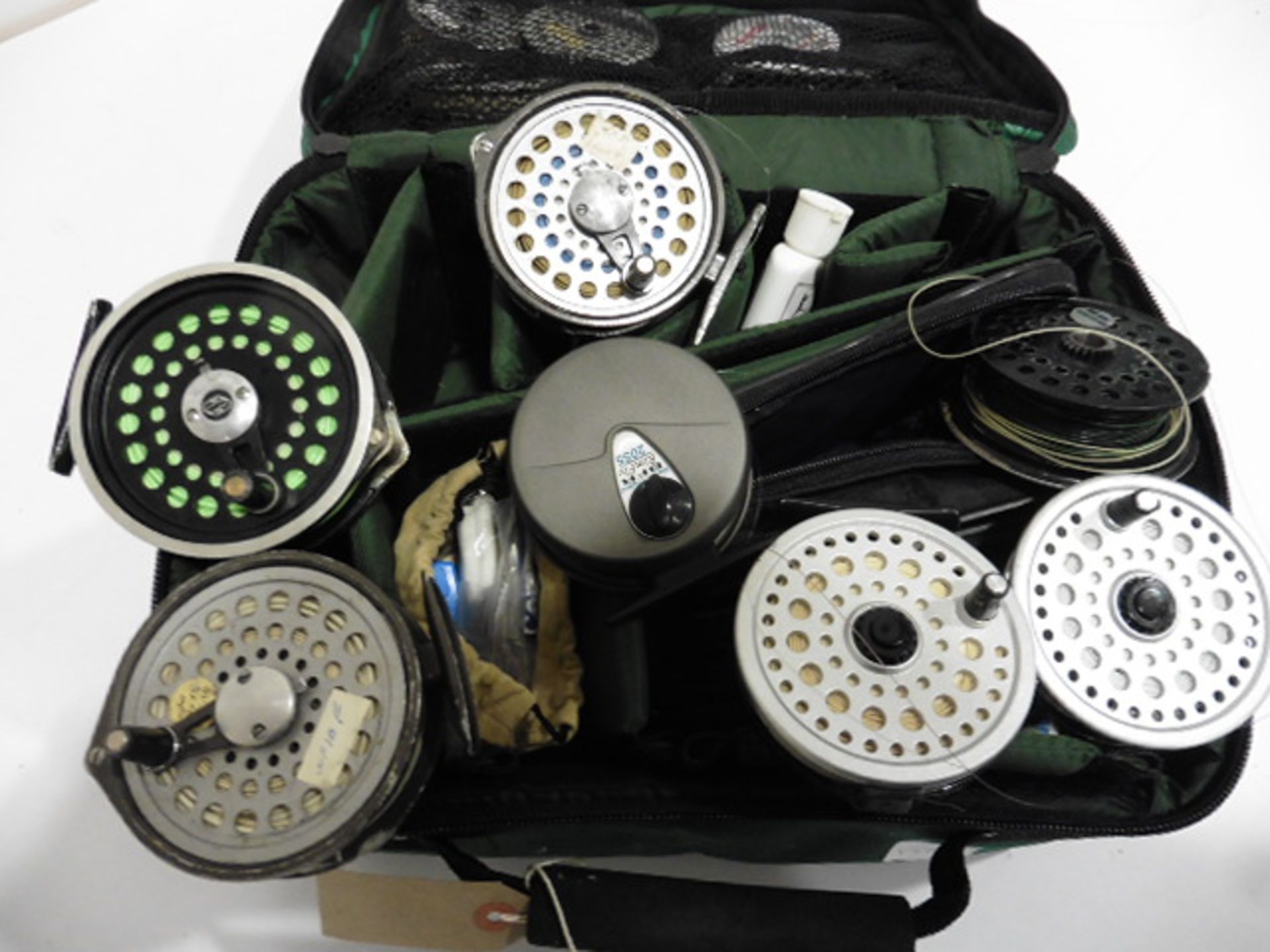 Daiwa Alltmor case with contents of Fly fishing reels, spare spools, line etc - Image 2 of 4