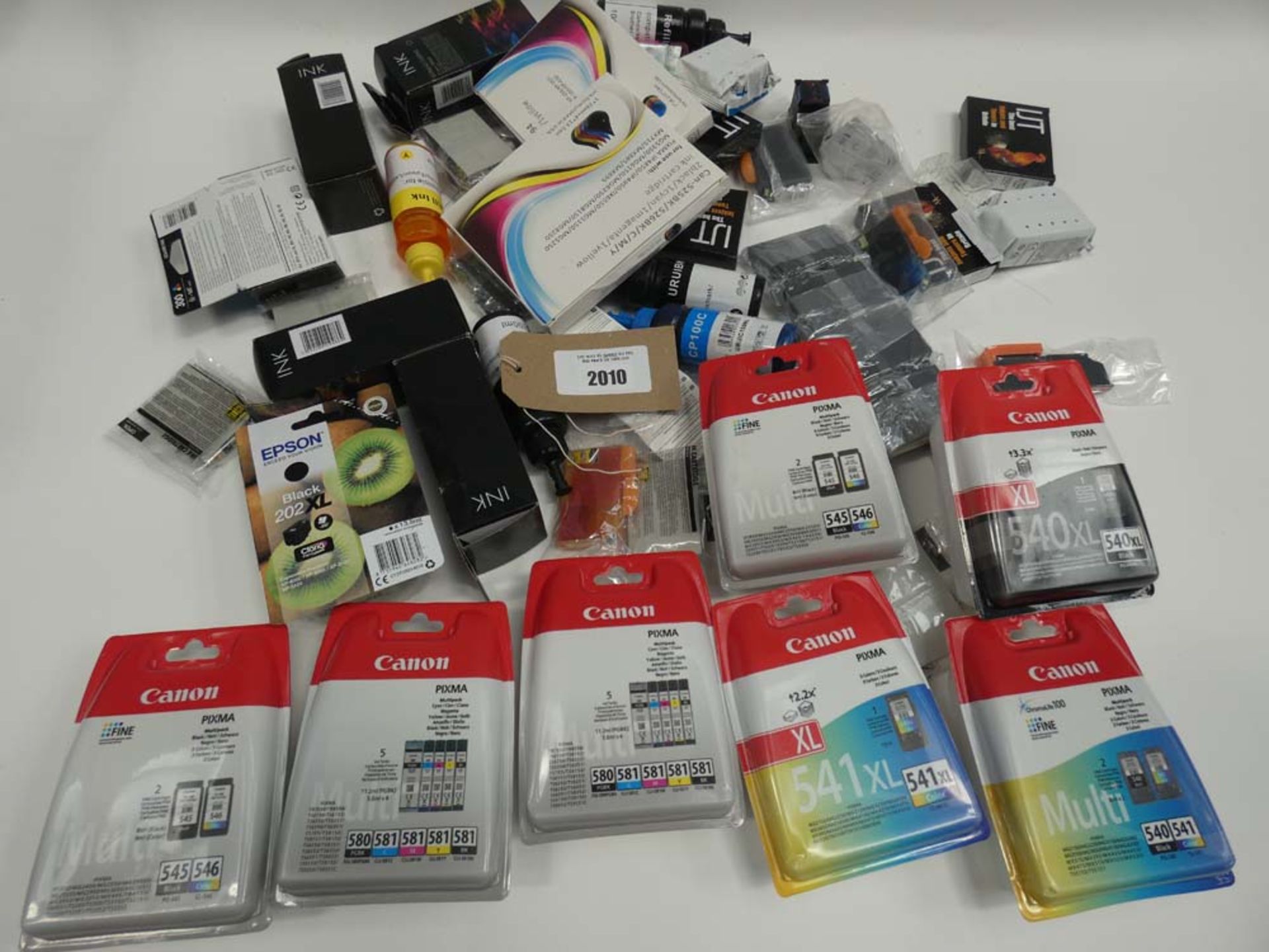 Bag containing quantity of various printer ink cartridges