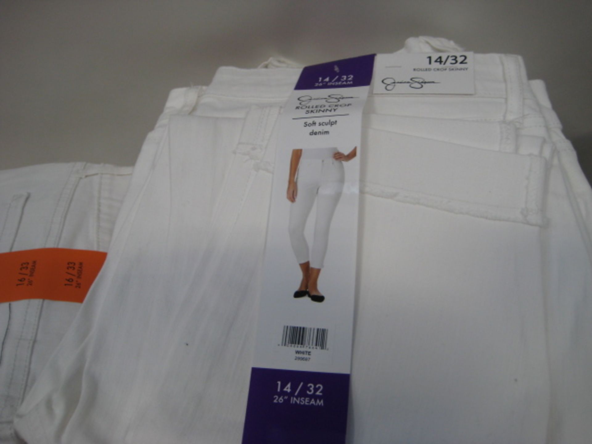 40 pairs of Jessica Simpson rolled crop skinny jeans sizes 12-16 - Image 2 of 2