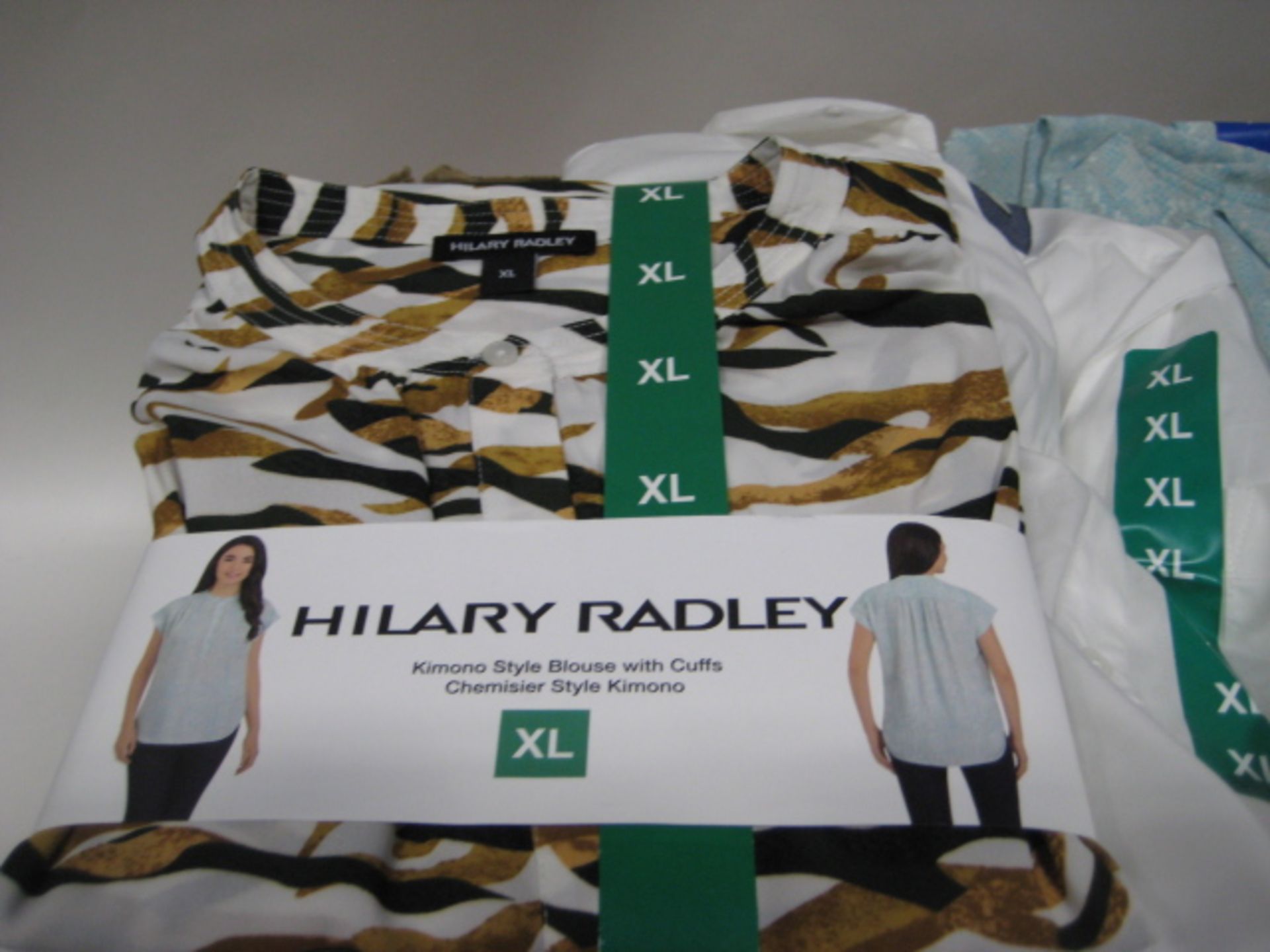 Box containing approximately 50 white ladies blouses by Jack New York together with Hillary Radley - Image 2 of 4