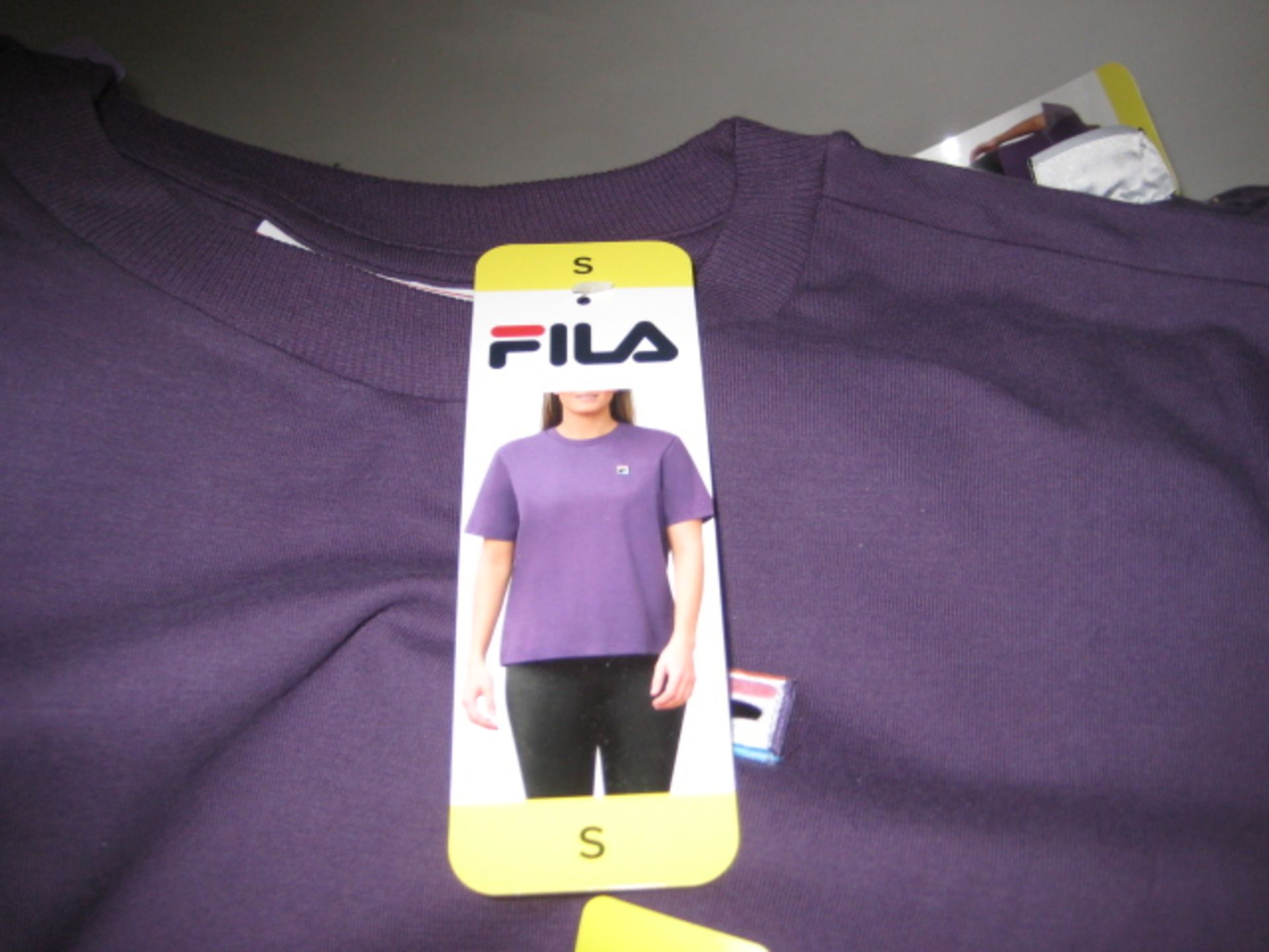 Bag containing ladies Fila purple T-shirts - various sizes S-XL - Image 2 of 2