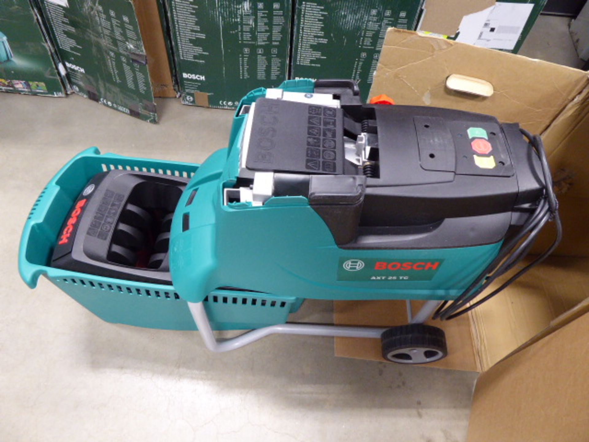 Bosch boxed AFT 25D electric garden shredder