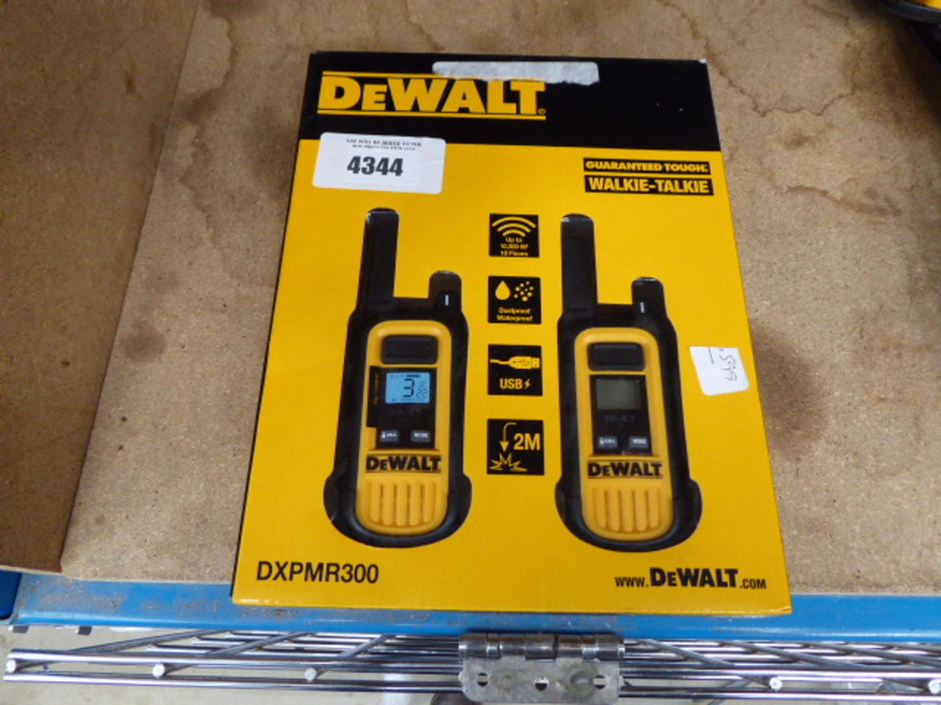 2 DeWalt walkie talkies