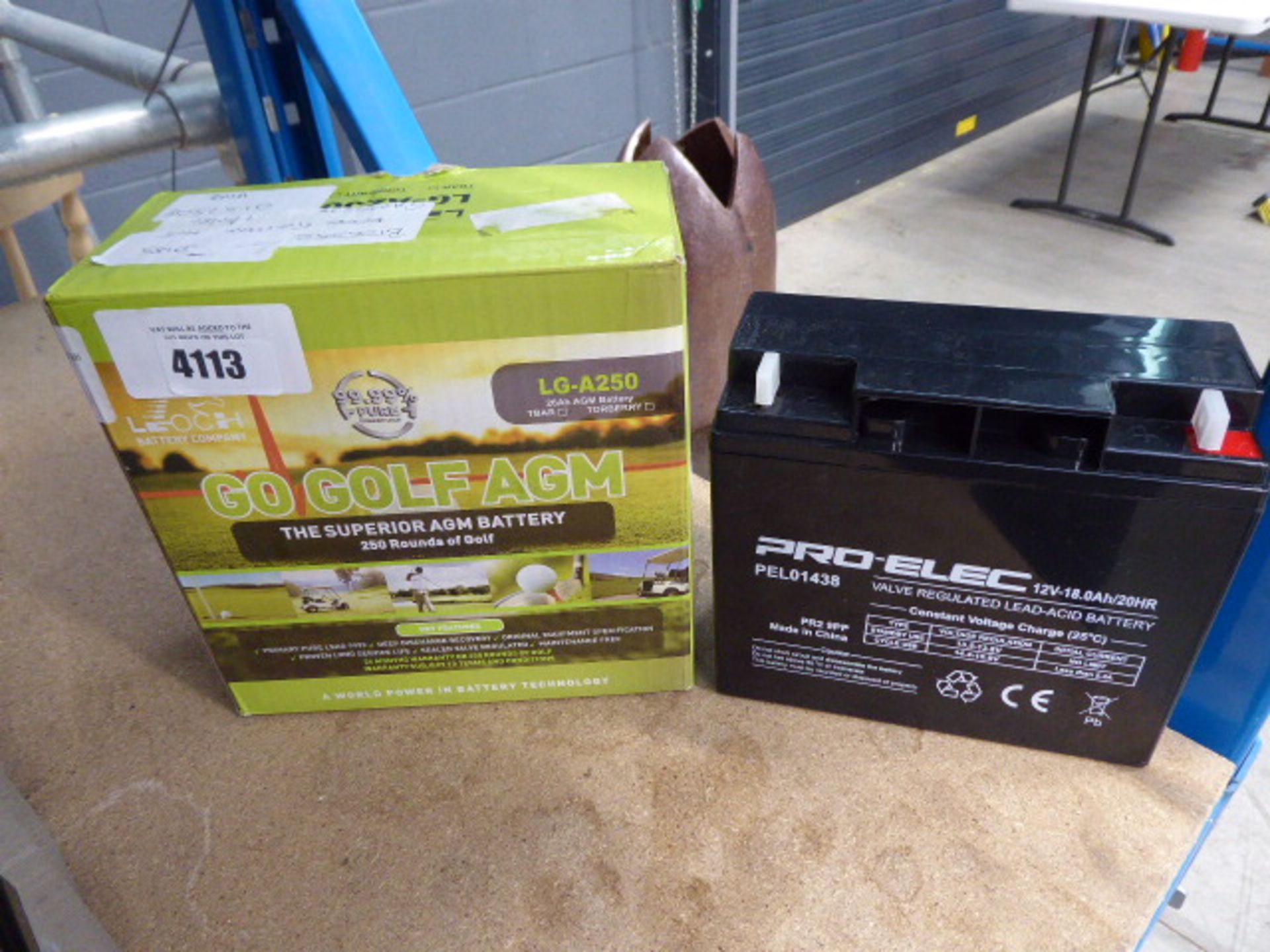 2 golf trolley batteries