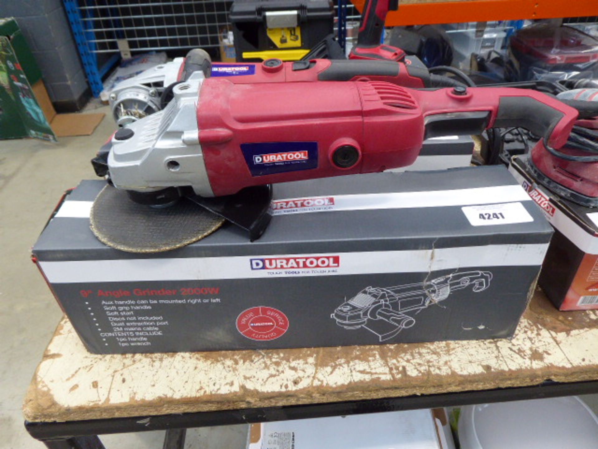 Boxed 9'' angle grinder