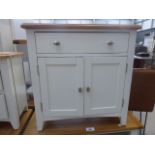 Gloucester White Painted Oak Mini 2 Door Sideboard (62)