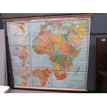 218 mid C - A 1979 Westermann historical and political wall chart of Africa, 180 x 210 cm